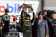 Ryan Blaney celebrates his NASCAR Cup Series Race win at New Hampshire - Source: Imagn